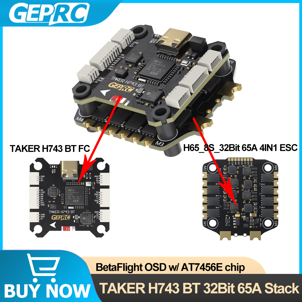 Fpv Drone Esc - GEPRC TAKER H743 BT 32-bitowy 65A