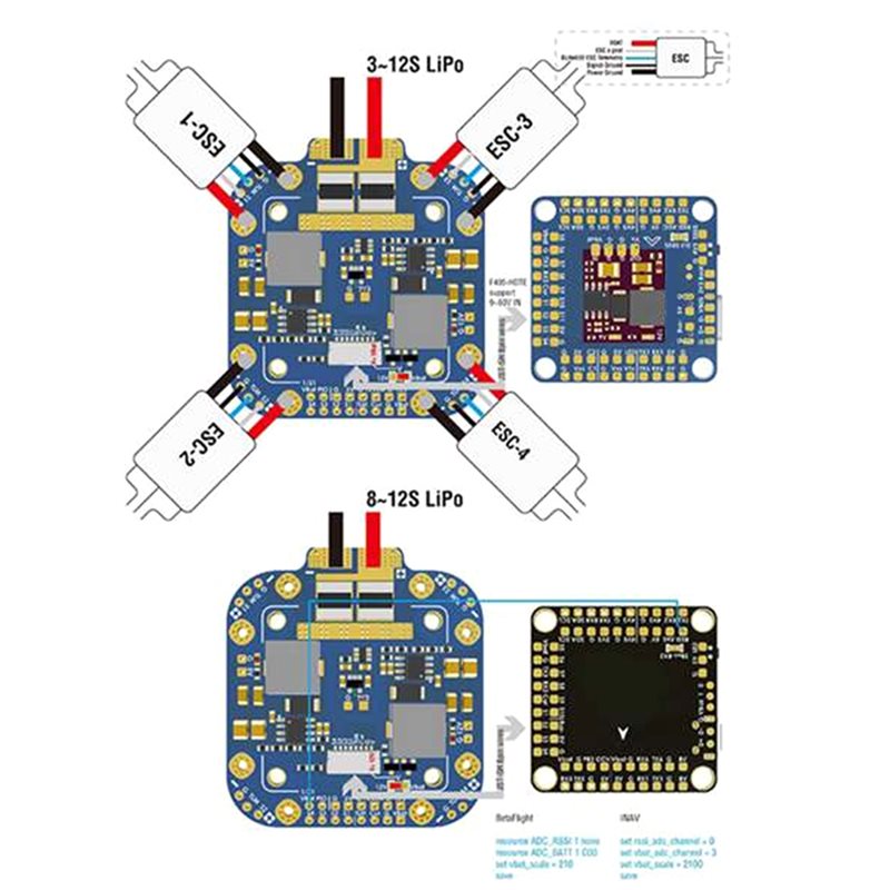 Y45A - Płytka PDB FCHUB-12S V2 – Fpv Drone Quadcopter recenzja i cena