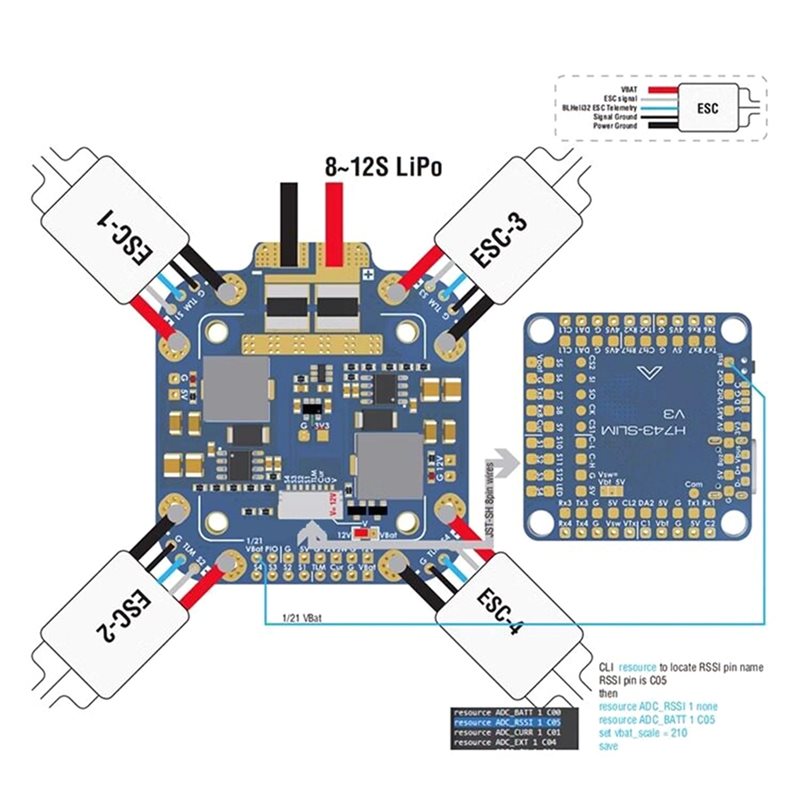Y45A - Płytka PDB FCHUB-12S V2 – Fpv Drone Quadcopter recenzja i cena